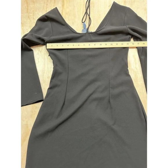 Women’s Zara Ruched Flare Sleeve Black Mini Dress Size M $49.90 - Picture 5 of 7